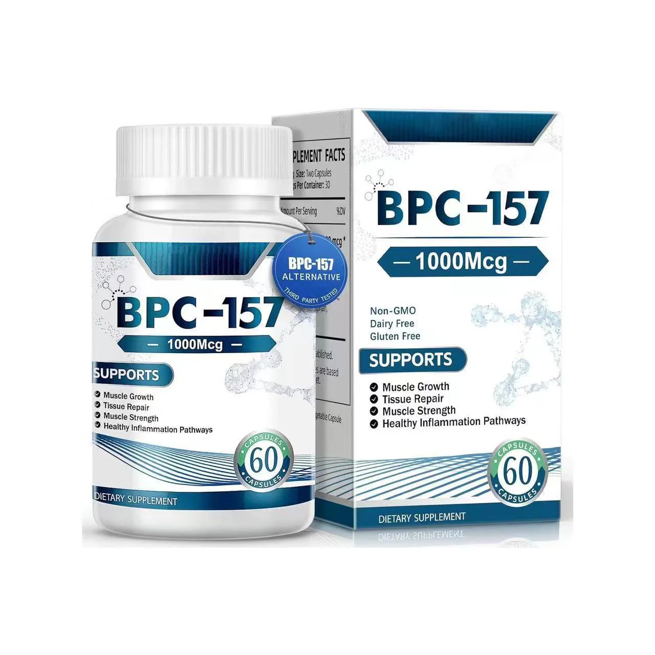 BPC-157 Mcg 1000 supplement bottle - advanced peptide formula for cellular support and recovery